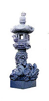granite stone lamp
