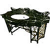black pedestal sink